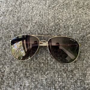 BEX Wesley Aviator Polarized Sunglasses Purple Lenses Silver Frame